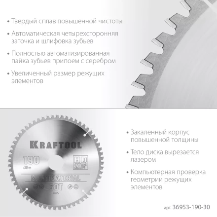 Диск пильный Multi Material, повышенный ресурс 36953-190-30 купить в Надыме