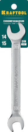 Ключи гаечные рожковые KRAFTOOL, Cr-V, DIN 3110 27033-14-15 купить в Надыме