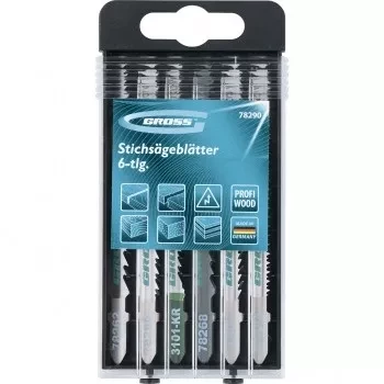 Набор полотен для электролобзика по дереву 6шт DIY пластиковый кейс GROSS 78291 купить в Надыме