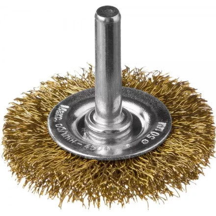 DEXX. Щетка дисковая для дрели, витая стальная латунированная проволока 0,3мм, 50мм 35110-050 купить в Надыме