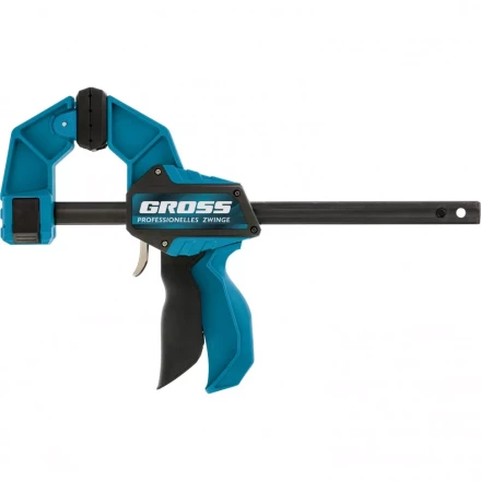 Струбцина реечная быстрозажимная пистолетного типа пошаговый механизм пластиковый корпус 300 мм Gross 20702 купить в Надыме