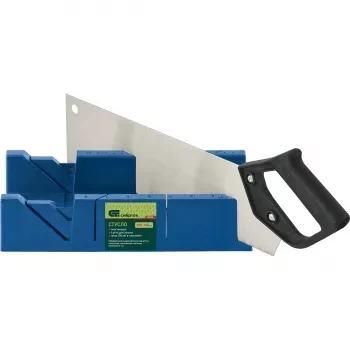 Стусло пластиковое синее,4 угла для запила+пила 350мм СИБРТЕХ 22536 купить в Надыме