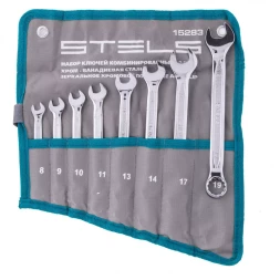 Набор ключей комбинированных 8 шт 8-19 мм, антислип Stels 15283