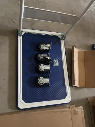 Тележка платформенная 150 кг TOR PH150 (480x740) со складной ручкой (резиновые колеса 100 мм) 1004024 купить в Надыме