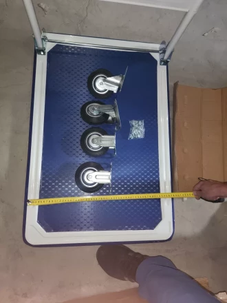 Тележка платформенная 150 кг TOR PH150 (480x740) со складной ручкой (резиновые колеса 100 мм) 1004024 купить в Надыме