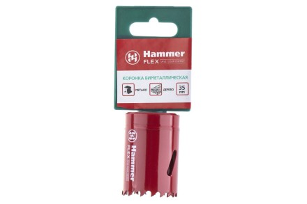Коронка биметаллическая HAMMER Ф35х38мм 5/8&quot; BiMETALL (224-007) купить в Надыме