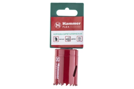 Коронка биметаллическая HAMMER Ф35х38мм 5/8" BiMETALL (224-007) купить в Надыме