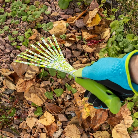 Грабли веерные 9 - зубые Palisad, 130 х 415 мм, стальные, пластиковая рукоятка, Flower Green, 620425 купить в Надыме