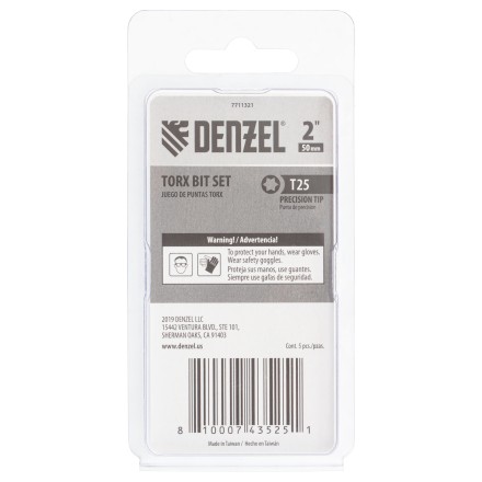 Бита T25x50, 5 шт. Denzel 7711321 купить в Надыме