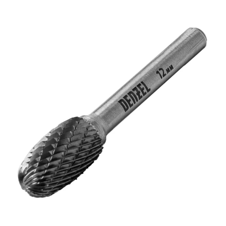 Борфреза по металлу твердосплавная, овальная, тип-E, 12 мм Denzel 72038 купить в Надыме