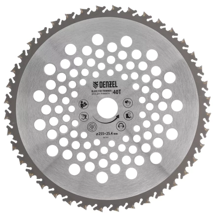 Диск для триммера Denzel 96382 , 255 х 25,4 40 зубов, Anti-Kick купить в Надыме