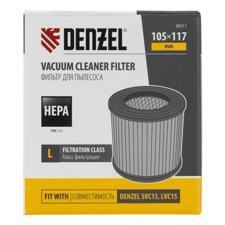 Фильтр каркасный-складчатый HEPA для пылесоса Denzel SVC15, LVC15 Denzel 28211 купить в Надыме