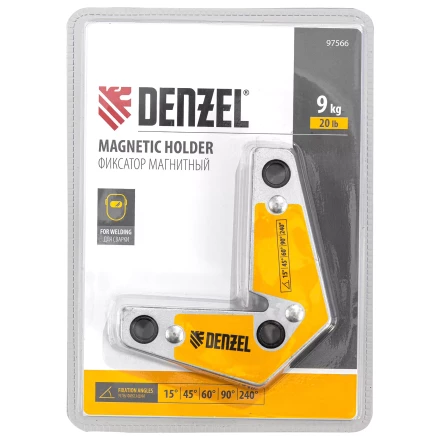 Фиксатор магнитный для сварочных работ усилие 25 LB, 30х45х60х75х90х135 град. Denzel 97566 купить в Надыме