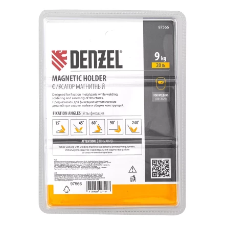Фиксатор магнитный для сварочных работ усилие 25 LB, 30х45х60х75х90х135 град. Denzel 97566 купить в Надыме