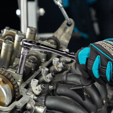 Ключ-трещотка 3/8" Gross 14054, CrV, 90 зубьев, усиленный, хром купить в Надыме