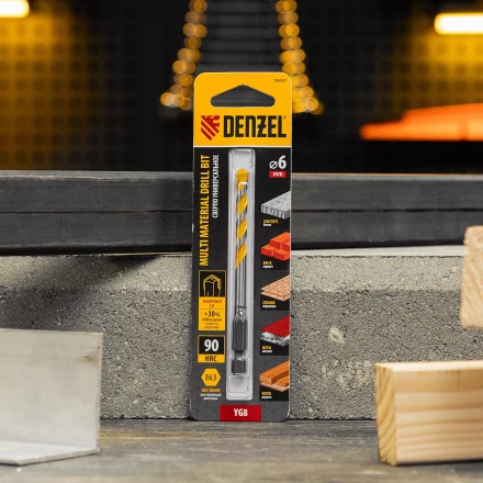 Сверло универсальное, Multi cut, 6 мм Denzel 706007 купить в Надыме