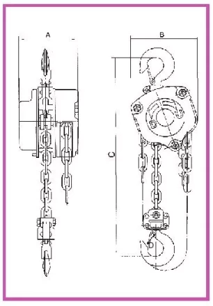Таль ручная цепная HSZ-J LB г-п 20 тонн H=3 метра купить в Надыме