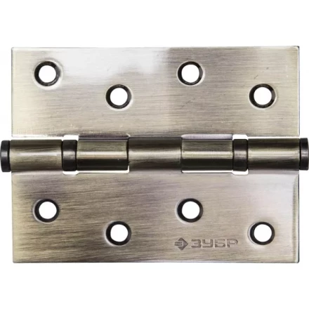 Петля универсальная ЗУБР "ЭКСПЕРТ", 2 подшипника, цвет латунь (PB), с крепежом, 100х75х2,5мм, 2 шт 37601-100-1 купить в Надыме