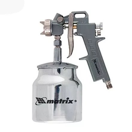 Пневматический краскопульт с нижним бачком V=0,75 л + сопла диаметром 1.2, 1.5 и 1.8 мм  MATRIX 57317 купить в Надыме
