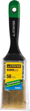 STAYER “KANEKARON-EURO”. Кисть плоская, искусственная щетина, деревянная ручка, 50мм 0106-050 купить в Надыме