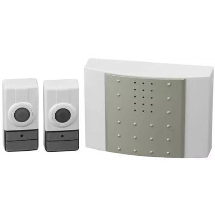 Звонок СВЕТОЗАР "ЛИРА" радиочастотный беспроводной, 16 мелодий, 2 кнопки, 4,5В SV-58062-2 купить в Надыме