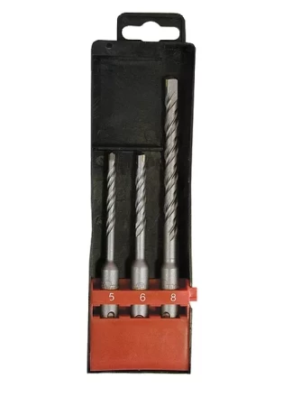 Набор буров по бетону 5х110 6х110 8х160 мм 3 шт в пластиковой коробке SDS PLUS MATRIX 71093 купить в Надыме