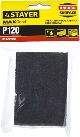 Губка шлифовальная STAYER "MASTER" четырехсторонняя, зерно - оксид алюминия, Р120; 100 x 68 x 26 мм. 3560-1_z01 купить в Надыме