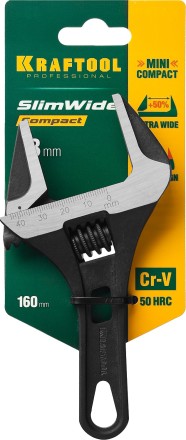 Ключ разводной компактный c тонкими губками KRAFTOOL SlimWide Compact 27266-25 купить в Надыме