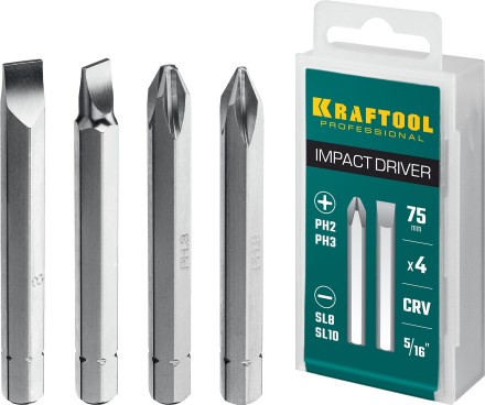 Биты для ударно-поворотных отверток KRAFTOOL 25552 купить в Надыме