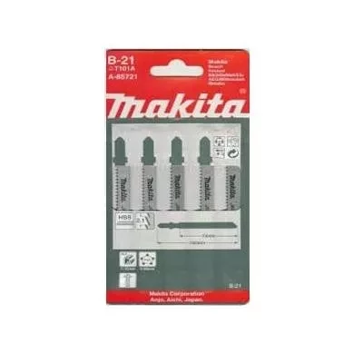 Пилки ( 5 шт.) В-21 HCS, 100х2,1 мм, рез-10 мм, точн.пропил. Makita A-85721 купить в Надыме