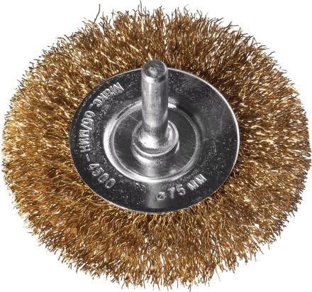 DEXX. Щетка дисковая для дрели, витая стальная латунированная проволока 0,3мм, 75мм 35110-075 купить в Надыме