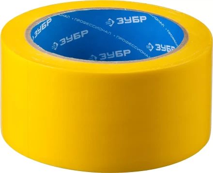 ЗУБР 50 мм, 25 м, желтая, разметочная клейкая лента, Профессионал (12243-50-25) купить в Надыме
