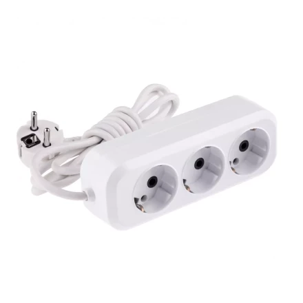 Удлинитель бытовой серия УХз-10-302 с заземлением 2 м 3 розетки 10 A Denzel 95965 купить в Надыме