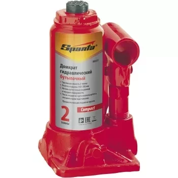 Домкрат гидравлический бутылочный SPARTA Compact 2 т h подъема 150–280 мм 50331 купить в Надыме