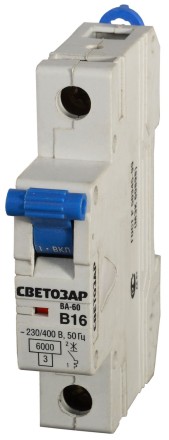 Выключатель автоматический СВЕТОЗАР 1-полюсный, 40 A, &quot;B&quot;, откл. сп. 6 кА, 230 / 400 В SV-49051-40-B купить в Надыме