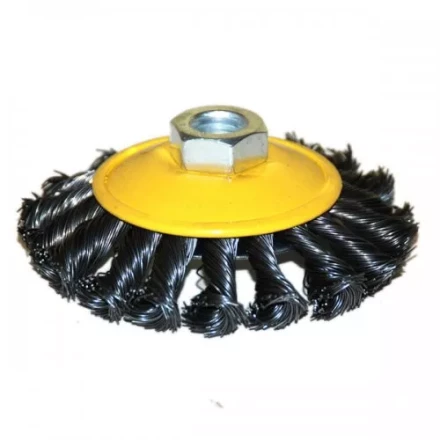 Щетка для УШМ М14/100 мм выгнутая сталь витая 51571 купить в Надыме