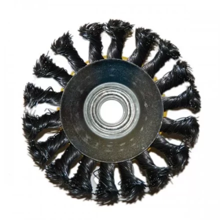 Щетка для УШМ М14/100 мм выгнутая сталь витая 51571 купить в Надыме