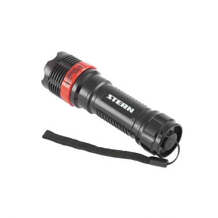 Фонарь бытовой пластик 1W LED ремешок зум 3 режима 100% - 50% - стробоскоп 3хААА Stern 90570 купить в Надыме