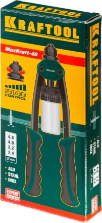 Заклепочник двуручный силовой компактный, KRAFTOOL &quot;MaxKraft-48&quot; 31161, для заклёпок d=2,4-4,8 мм из Al, стали, нерж стали, усил литой корпус 31161 купить в Надыме