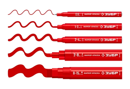 ЗУБР МК-800 красный, 2-8 мм клиновидный маркер-краска (06327-3) купить в Надыме