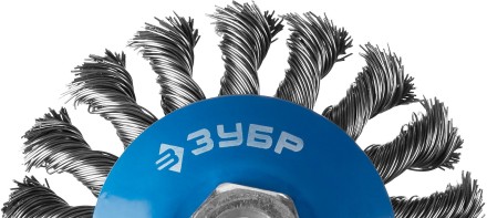 ЗУБР &quot;ПРОФЕССИОНАЛ&quot;. Щетка коническая для УШМ, плетеные пучки стальной проволоки 0,5мм, 100ммхМ14 35269-100_z02 купить в Надыме
