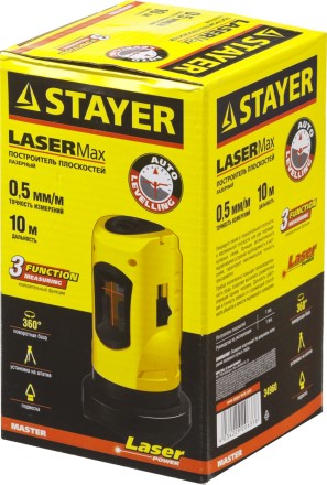 Нивелир лазерный линейный SLL-1, STAYER 34960, дальность 10м, точн. +/-0,5 мм/м 34960 купить в Надыме