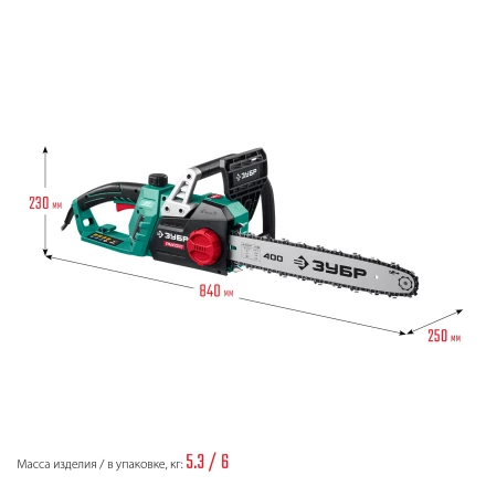 ЗУБР 2400 Вт, 40 см шина, электрическая цепная пила (ПЦ-2440) купить в Надыме