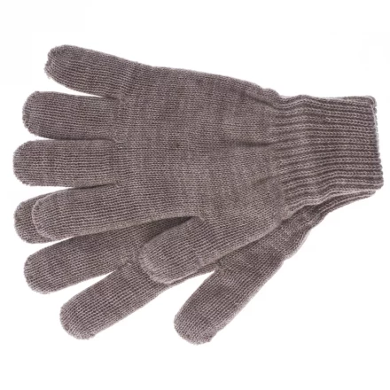Перчатки трикотажные акрил  коричневый двойная манжета Сибртех Россия 68673 купить в Надыме