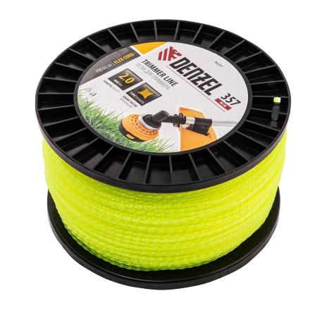 Леска для триммера витой квадрат, 2,0мм х 357м, на DIN катушке FLEX CORD// Denzel 96297 купить в Надыме