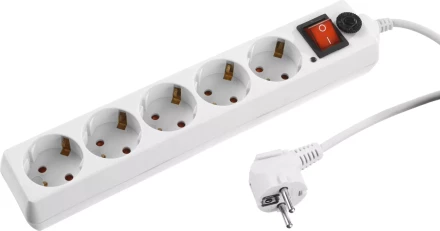 Сетевой фильтр STAYER "MASTER" электрический, 5 гнезд, макс. мощн. 2200 Вт, 1.5м 55066-1.5 купить в Надыме