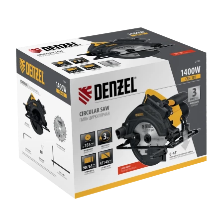 Пила циркулярная Denzel 27304 CSH-185, 1400 Вт, 185 мм купить в Надыме