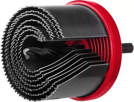 Пила сегментная наборная ЗУБР "МАСТЕР" по дереву, 7 полотен: 26-32-38-45-50-56-63х42 мм 29593-H7-42 купить в Надыме