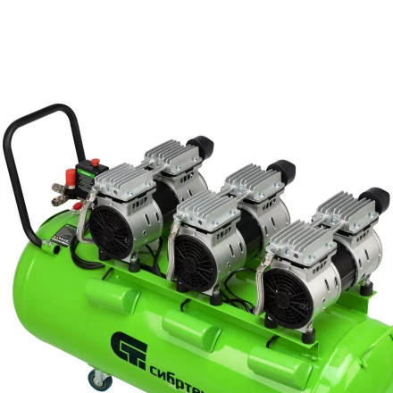 Компрессор безмаслянный малошумный Сибртех МБ 2250/100, 2250 Вт, 100л, 400 л/мин купить в Надыме