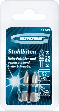 Набор бит РН1х25, сталь S2, 2шт GROSS 11349 купить в Надыме